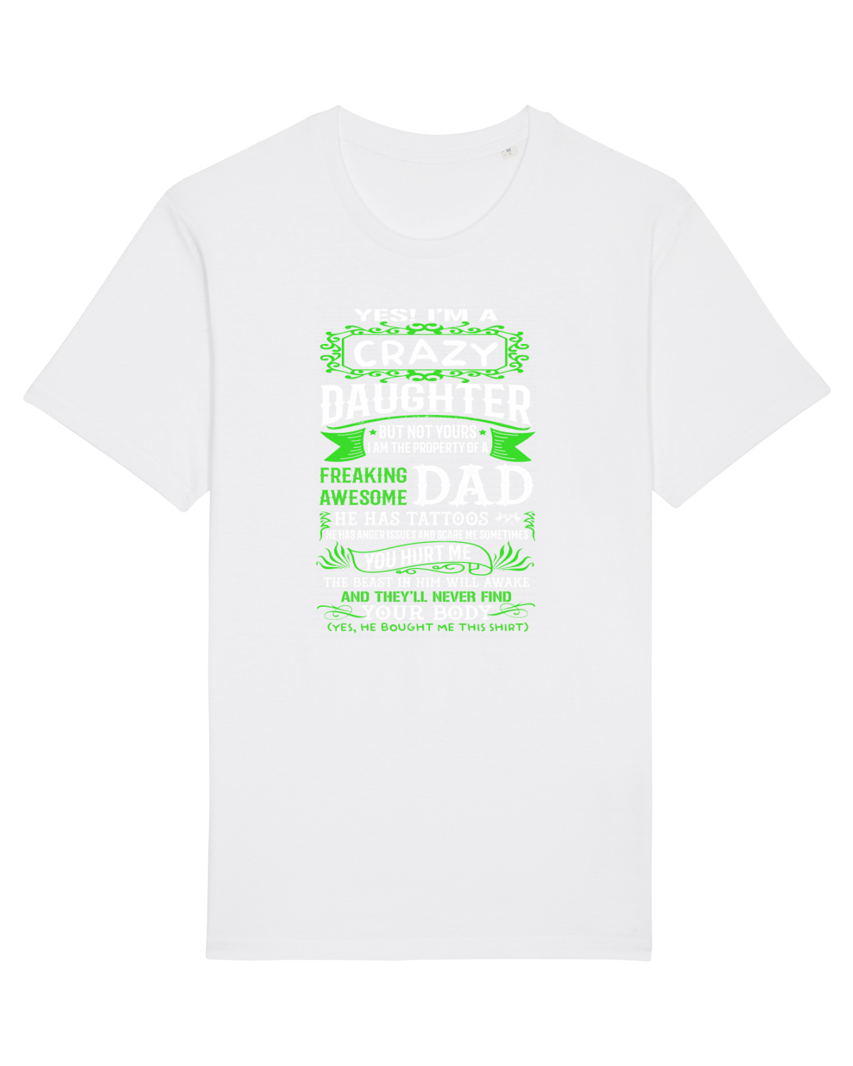 Tricou mânecă scurtă Unisex Rocker White