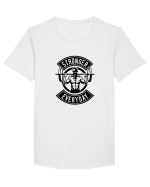 Stronger Everyday Gym Black Tricou mânecă scurtă guler larg Bărbat Skater