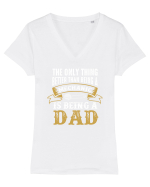 DADDY Tricou mânecă scurtă guler V Damă Evoker
