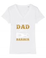 BARBER Tricou mânecă scurtă guler V Damă Evoker