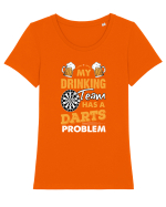 DARTS Tricou mânecă scurtă guler larg fitted Damă Expresser