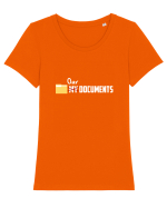 DOCUMENTS Tricou mânecă scurtă guler larg fitted Damă Expresser