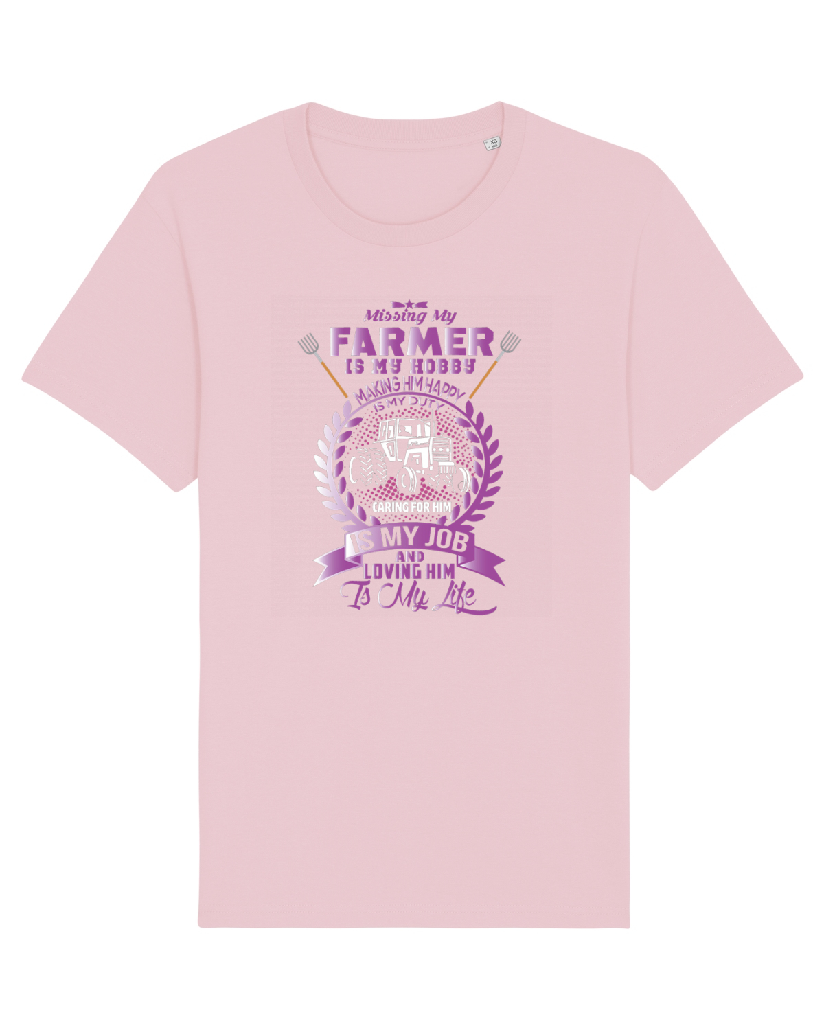 Tricou mânecă scurtă Unisex Rocker Cotton Pink