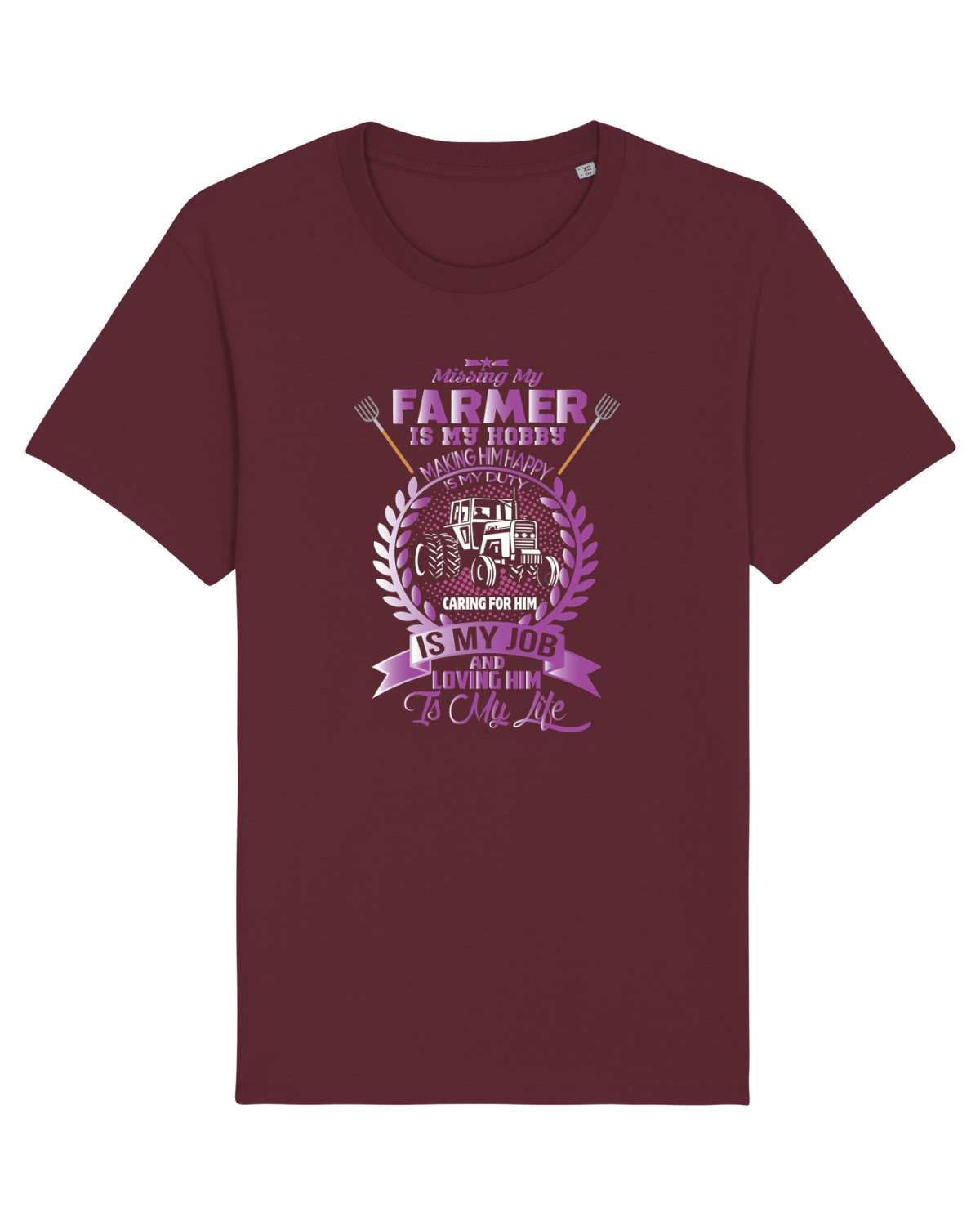 Tricou mânecă scurtă Unisex Rocker Burgundy