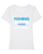 FISHING Tricou mânecă scurtă guler larg fitted Damă Expresser