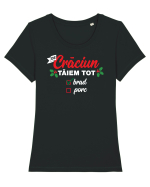 De Craciun Tricou mânecă scurtă guler larg fitted Damă Expresser