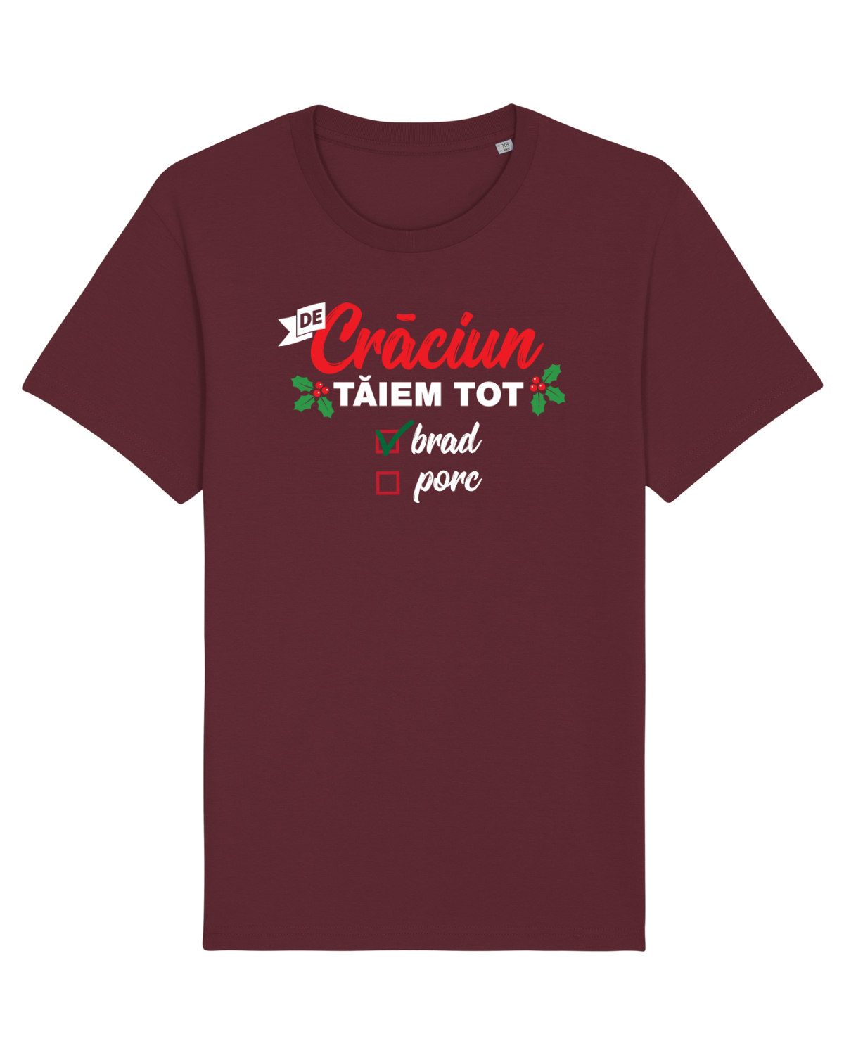 Tricou mânecă scurtă Unisex Rocker Burgundy