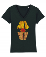 Level Up Your Life Tricou mânecă scurtă guler V Damă Evoker