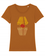 Level Up Your Life Tricou mânecă scurtă guler larg fitted Damă Expresser