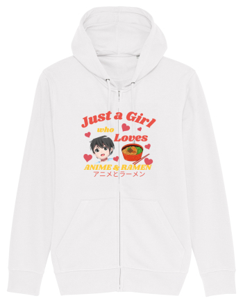 Just A Girl Who Loves Anime And Ramen White