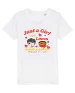 Just A Girl Who Loves Anime And Ramen Tricou mânecă scurtă  Copii Mini Creator