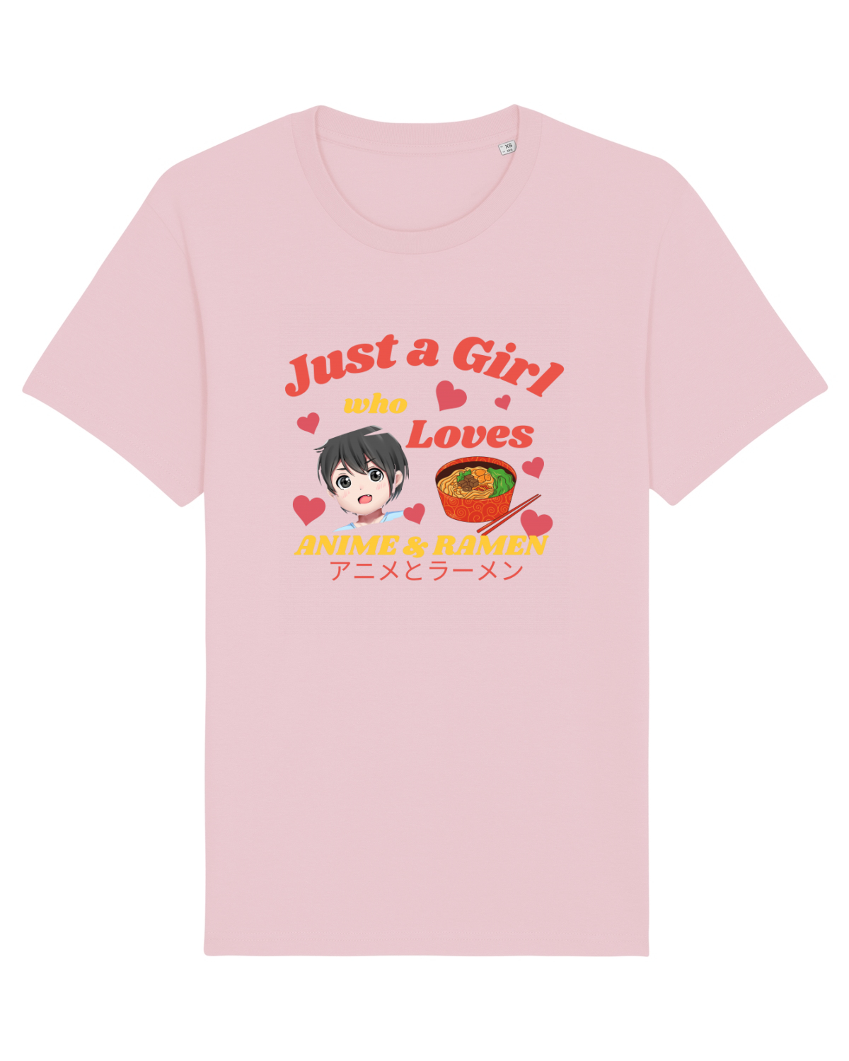 Tricou mânecă scurtă Unisex Rocker Cotton Pink