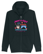 Just A Girl Who Loves Anime And Games Hanorac cu fermoar Unisex Connector