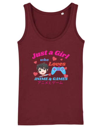 Just A Girl Who Loves Anime And Games Burgundy