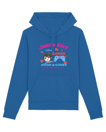 Just A Girl Who Loves Anime And Games Royal Blue