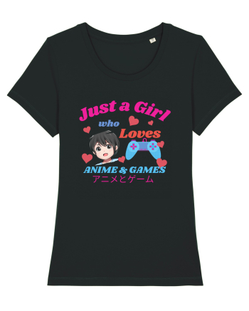 Just A Girl Who Loves Anime And Games Black