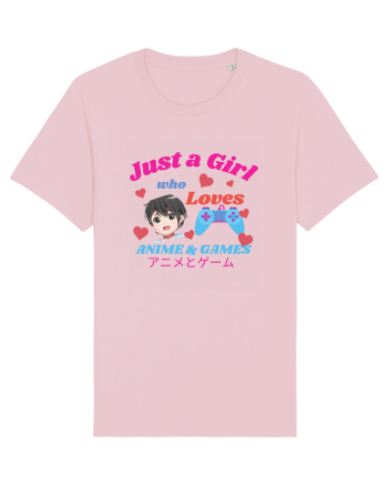 Just A Girl Who Loves Anime And Games Cotton Pink
