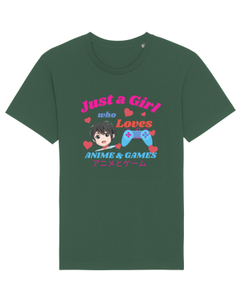 Just A Girl Who Loves Anime And Games Bottle Green