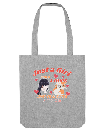 Just A Girl Who Loves Anime And Cats Heather Grey