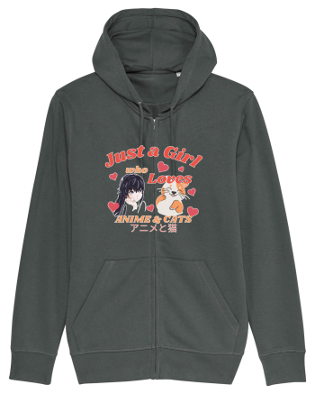 Just A Girl Who Loves Anime And Cats Anthracite
