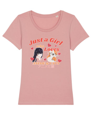 Just A Girl Who Loves Anime And Cats Canyon Pink