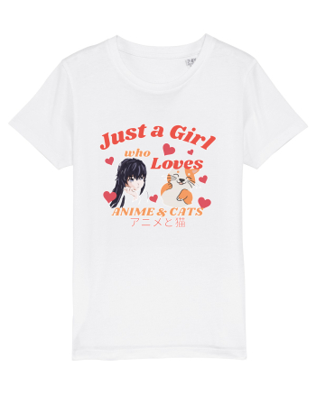 Just A Girl Who Loves Anime And Cats White