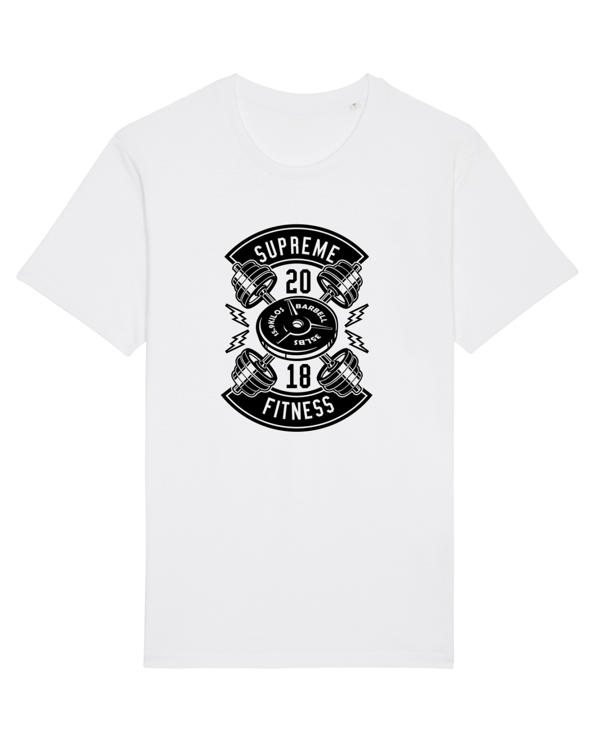 Tricou mânecă scurtă Unisex Rocker White