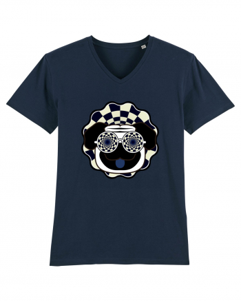 Psychedelic Cat French Navy