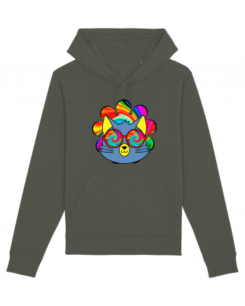 Psychedelic Cat Khaki