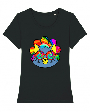 Psychedelic Cat Black