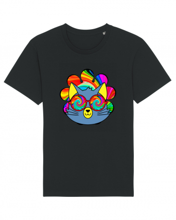 Psychedelic Cat Black