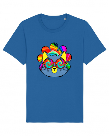 Psychedelic Cat Royal Blue