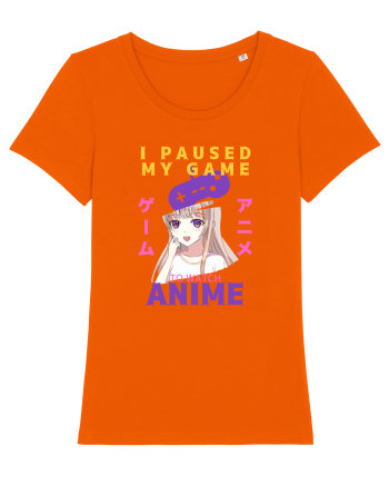 I Paused My Game To Watch Anime Bright Orange