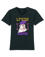 I Paused My Game To Watch Anime Tricou mânecă scurtă guler V Bărbat Presenter