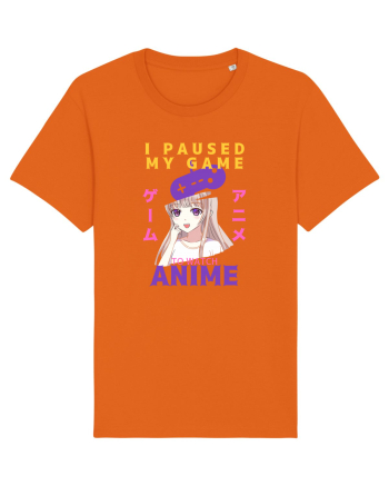 I Paused My Game To Watch Anime Bright Orange