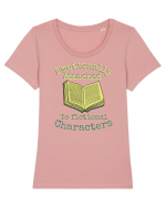 Book Lover Tricou mânecă scurtă guler larg fitted Damă Expresser