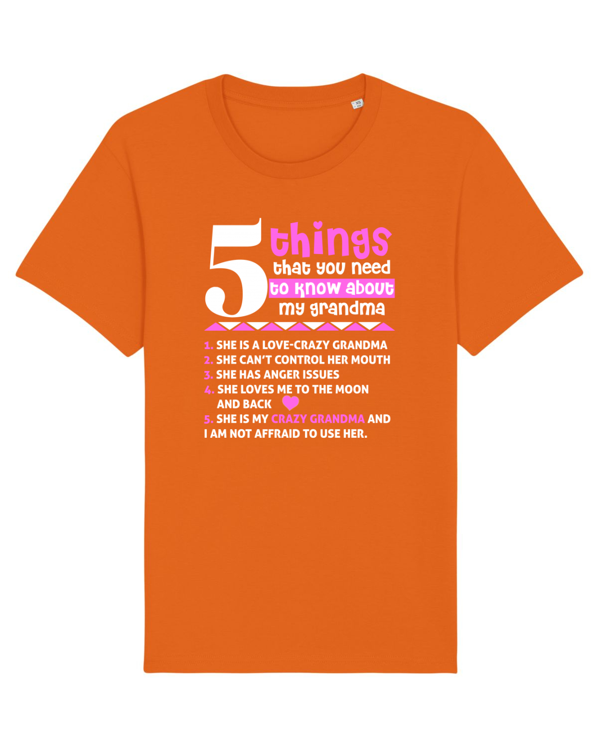 Tricou mânecă scurtă Unisex Rocker Bright Orange