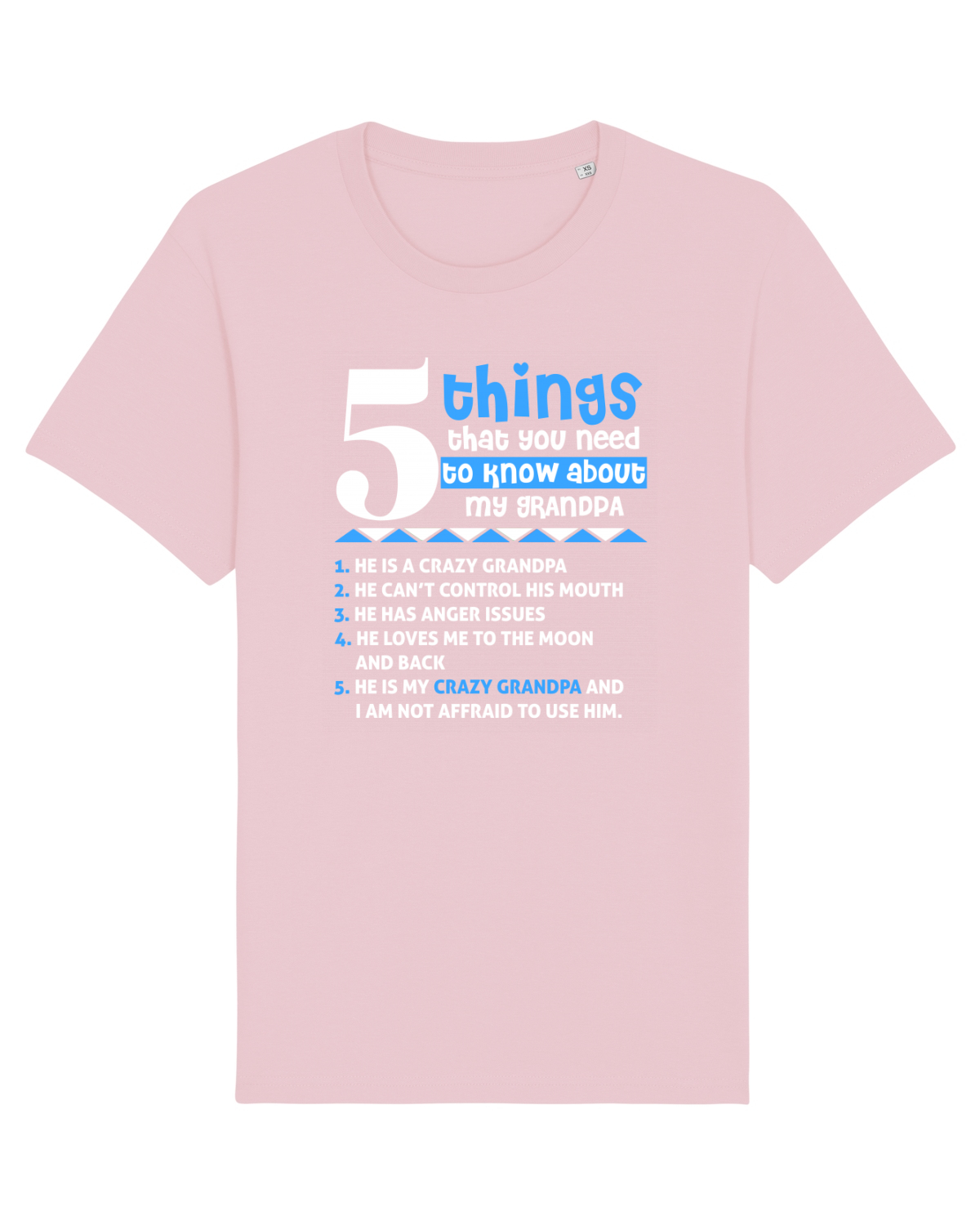 Tricou mânecă scurtă Unisex Rocker Cotton Pink