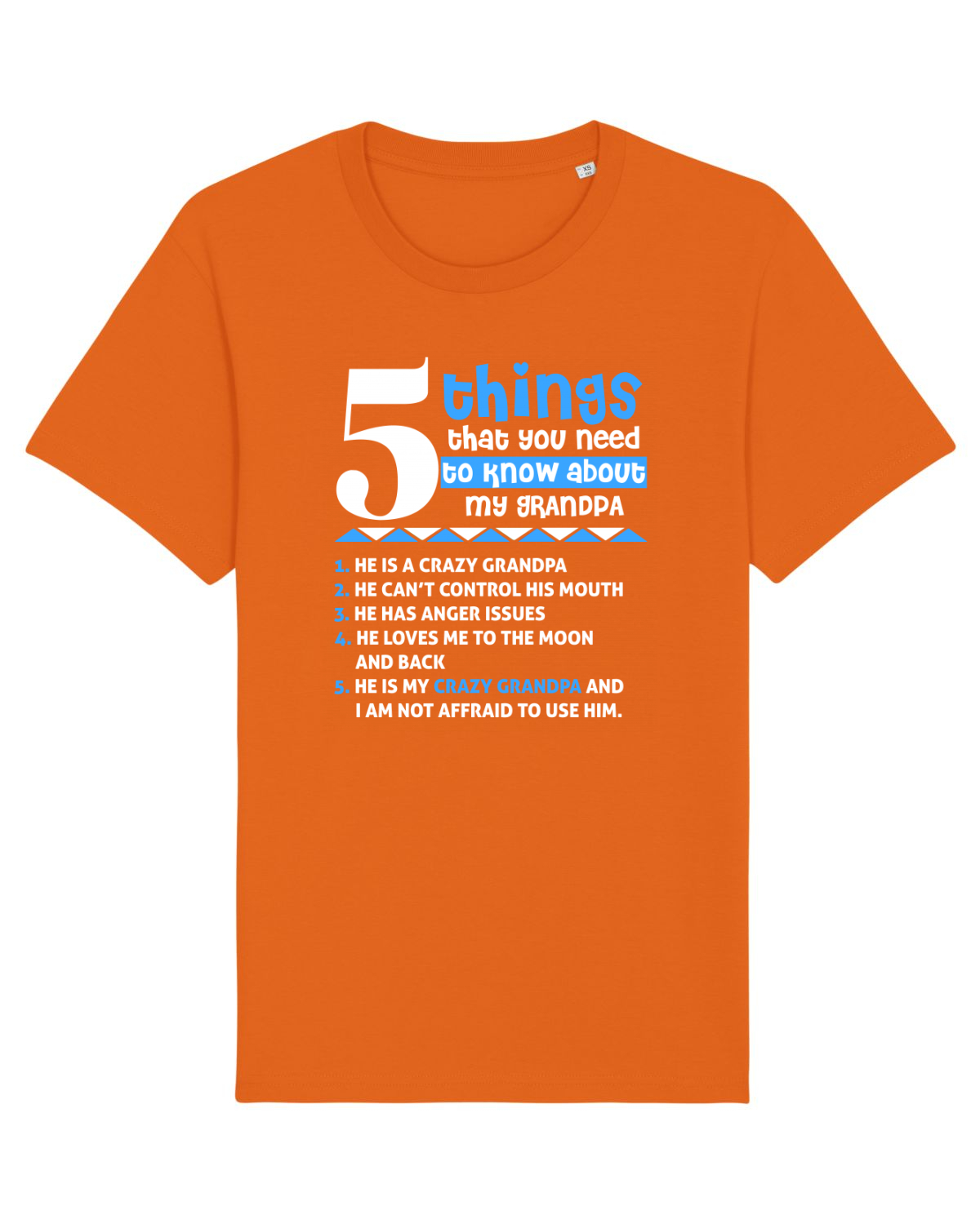 Tricou mânecă scurtă Unisex Rocker Bright Orange