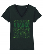 Change - Pentru fanii Matrix Tricou mânecă scurtă guler V Damă Evoker