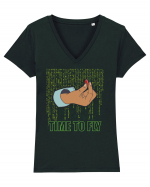 Time to fly - Pentru fanii Matrix Tricou mânecă scurtă guler V Damă Evoker
