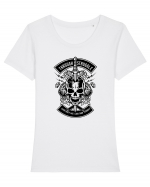 Skull Heart Knife Black Tricou mânecă scurtă guler larg fitted Damă Expresser