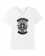 Skull Heart Knife Black Tricou mânecă scurtă guler V Bărbat Presenter