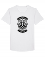 Skull Heart Knife Black Tricou mânecă scurtă guler larg Bărbat Skater