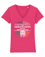 AMERICAN IRISH Tricou mânecă scurtă guler V Damă Evoker