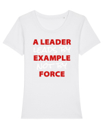 LIDER Tricou mânecă scurtă guler larg fitted Damă Expresser