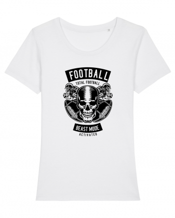 American Football Skull Black White