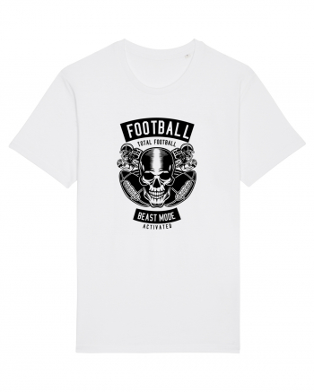 American Football Skull Black White