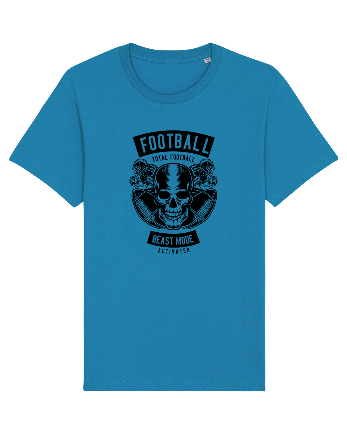 American Football Skull Black