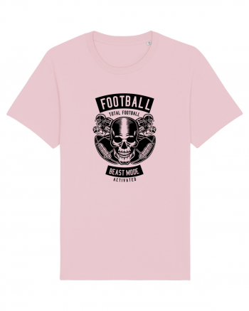 American Football Skull Black Cotton Pink